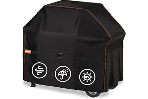 Enzeno Funda Barbacoa Exterior Impermeable,145x61x104cm Cubierta Barbacoa | 145x61x104cm,Tejido Oxford Resistente,Diseño Doble a Prueba de Viento,Se Adapta a la Mayoría de las Barbacoas