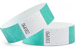 linie zwo®, Confezione da 100 Braccialetti di identificazione Tyvek® 19 mm, Turchese