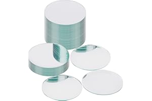 BELLE VOUS Circle Mirror Tiles (50 Pack) - Small Circle Mirrors for Walls - Mini Mirrored Tiles/Glass Mosaic Tiles for DIY Arts & Crafts - Mirror Home Decoration Tiles