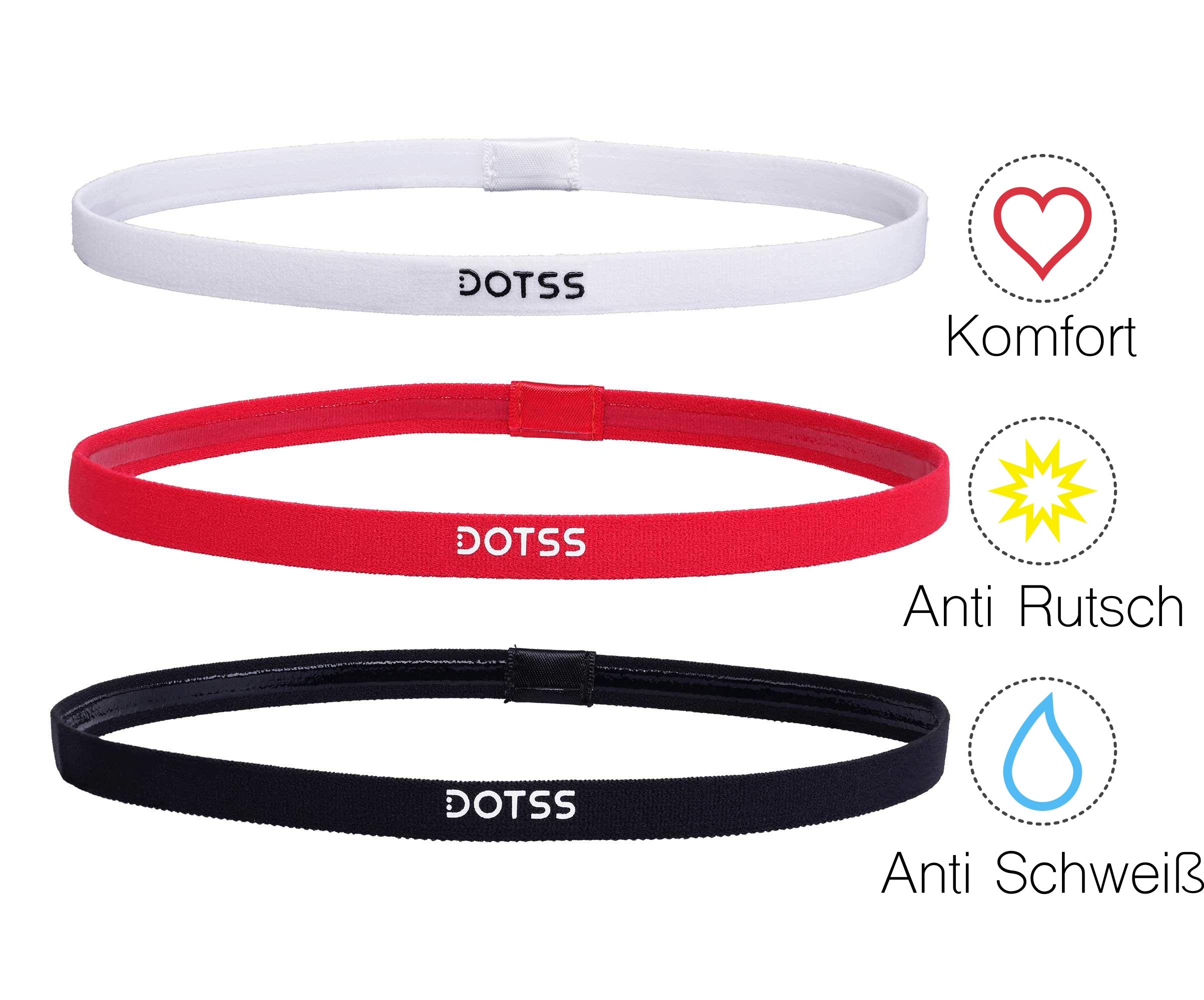 Headbands Clothing Dotss Sports Hair Band Women And Men Non Slip