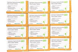 12 Months Supply Cetirizine Hayfever and Allergy Tablets 30 x 12 RelonChem