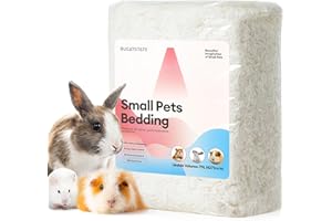 BUCATSTATE Litières pour Hamsters 70L, Super Absorbante & 99,9% sans Petit Animal Papier Poussière pour Souris, Rats, Rongeurs, Cochon d'Inde, Chinchilla