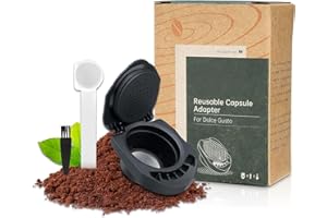 FOXNSK Réutilisable Capsule Adaptateur pour Dolce Gusto, Rechargeable Café Capsule Adaptateur Café Gélules Convertisseur Soutien Remplir Café Poudre Compatible pour Piccolo XS/Génio S/EDG 305/EDG606.S