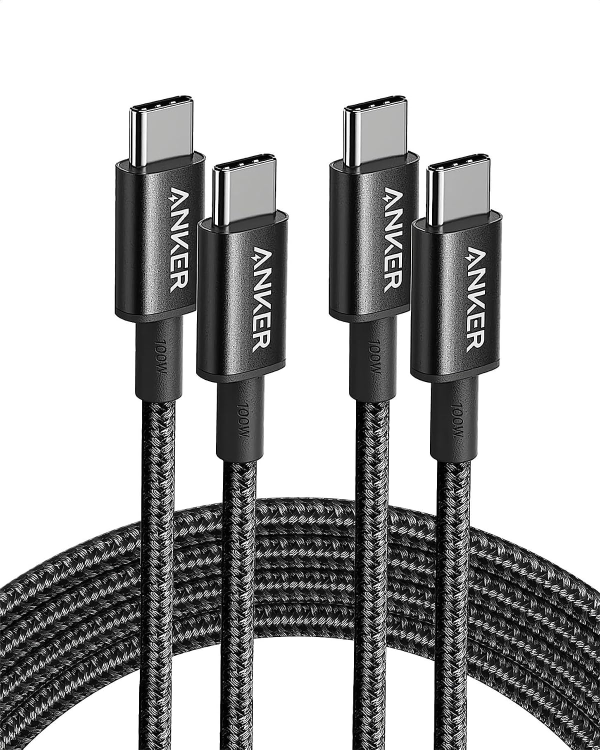 Anker 100W USB C auf USB C Kabel PD 3.0 Schnellladen [2 Stück 1,8m] | USB C Ladekabel Für iPhone 17 Pro Max/16/15 Serie, Samsung Galaxy S25/S26, MacBook Pro/Air und iPad Pro/Air