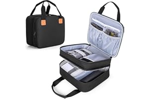 Luxja Photo Printer Case Compatible with Canon SELPHY CP1500 / CP1300 / CP1200, Photo Printer Bag with Accessory Pockets, Black