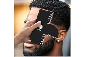 JZKO 2Pcs Enhancement Card for Barbers Reusable Hairline Shaping Tool and Color Spray Edge Line Up Tool for Barber Accessories with Measurement Indicators, Hairline Enhancement Spray for Men