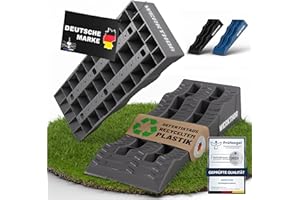 WERKTHOR Cales pour Camping-Car (Gris) - [Jeu de 2] Cales Stables pour Caravanes et Camping-Cars | Cales pour Camping-Car pour Une Mise à Niveau Sûre [<3t] - Conception Robuste pour Toute Surface