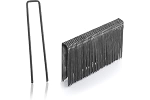 GardenMate 100 Erdanker 100mm lang, 13mm breit, Ø 2,9 mm, Befestigungsanker Bodenanker für den Garten aus unverzinktem Stahl, Erdnägel Heringe zur Befestigung von Unkrautvlies, Kunstrasen