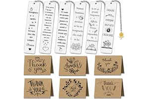 SAKNYUFO 6 Pezzi Segnalibro Maestra Insegnate, Regalo Maestre Fine Anno, Personalizzato per Giornata Degli Insegnanti Grazie,Marcatori di Pagina, Regalo Fine Anno Studenti, Natale Compleanno Laurea