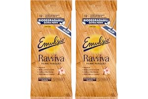FEI FAN Panni RAVVIVA Parquet, Pulisce, Non Lascia Aloni, Cura e Protegge, Profuma a Lungo. Olio Di Mandorla e Legno Di Sandalo. Elevato Potere Pulente (Confezione Da 12 Panni Impregnati) (2)