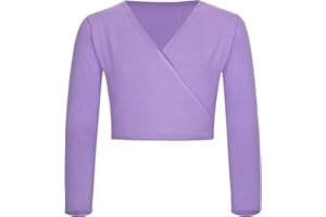 tanzmuster Ballett Wickeljacke Mädchen - Mandy - Gr. 92-170 - extra weicher Baumwollstoff - Ballettjacke zum Wickeln für Kinder