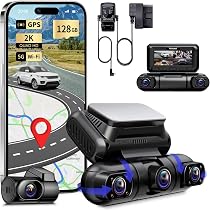 Rhorawill 4 Canali Dash Cam,Rotazione a 360° Anteriore Posteriore ...