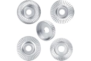 JOYIT 5 discos de lijado de madera para amoladora angular, herramientas de carpintería para tallar y lijar madera, madera blanda, madera dura (plata)