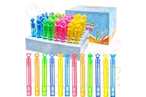 Shinybox Burbujas de Jabon Niños, 48 Piezas Pompas de Jabón, Actividad de Verano Al Aire Libre Mini Burbujas para Niños, Pomperos de Jabón Varita de Burbuja para Bodas, Bautizos, Cumpleaños (Type1)