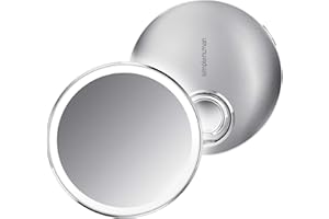 simplehuman, specchio con sensore compatto, acciaio inox spazzolato