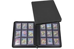 Zhufas Toploader Binder Album na 288 Toploaderów, segregator z pokrowcami na 3" x 4", do kart kolekcjonerskich Pokemon, takich jak te karty baseballowe, sportowe