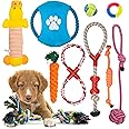 Fur & Bone 10 Pack Dog Chew Toys | Puppy Toys Dog Toys for Boredom | Indestructible Dog Toys with Rope Toys, Squeaky Toy | Dog Toy, Dog Teething Toys for Small & Medium Dogs | Dog