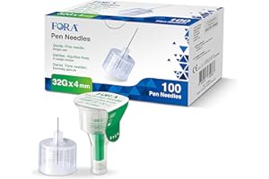 Sterile Einweg-Nadeln 32G (0,23 x 4mm) - 100 Stück mit Schutzfolie für präzise Anwendungen in Labor, Industrie, Kosmetik und Lebensmittelproduktion