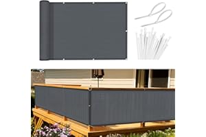 Sunnylaxx Brise Vue Balcon Paravent de Balcon de Jardin 90x600 cm HDPE 185g/㎡ résistant au Vent et aux UV, avec Trous et Serre câbles Anthracite