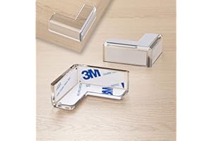 WELLGRO Protector de cantos rectangular – Silicona esquinas – 4 x 4 x 1,9 cm (largo x ancho x alto), transparente, sin BPA, cantidad a elegir, 32 unidades
