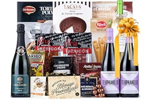CIA&CO Cesta de Navidad con Ibericos de Bellota Gourmet 2025 (Lote 205) · Vinos Faustino & Ópera, Brut, Ibéricos, Turrones y Dulces · Incluye Tarjeta Personalizable · Regalo Corporativo o Familiar