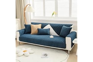 LIVEGO Sofa Cover Sectional Couch Covers Anti-Slip Corner Sofa Slipcover for Dogs Cats Pet Love Seat Sofa Cushion Protector (Only 1 Piece/Not All Set) (70 * 70CM, Dark Blue)