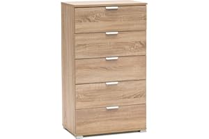 MeMi Me305RSN Cassettiera ,gia' montata , Legno, Rovere Sonoma, 38x60x105 cm