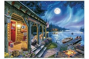 Yiting 1000 Piece Jigsaw Puzzles for Adults, Aurora/Northern Lights/Moon Light/Humming Bird/Flower/Darrell Bush Canoe Lake/Animal World/Sea Turtle/Dog Cat Jigsaw Puzzles