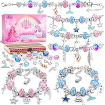 Cadeau Fille 5 6 7 8 9 10 Ans, Kit Bracelet Fille Fabrication Bijoux,Creation Bijoux,Enfant Jouet Activité Manuelle 5-12 Ans - Jeux - Jouets