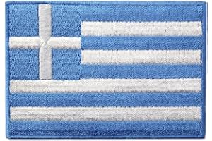 EMBTAO Bandera de Grecia Emblema Nacional Parche Bordado de Aplicación con Plancha