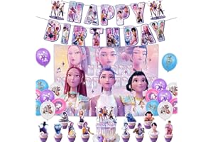 YCWSSB 43pcs Set Decorazioni Compleanno, Kit Festa con Palloncini, Striscione Buon Compleanno, Topper per Torta e Cupcake, Addobbi per Feste Bambini e Adulti