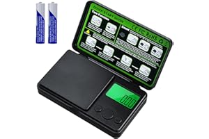 Mcbazel Waga kieszonkowa 500g/0,01 g o wysokiej dokładności, mini wielofunkcyjna waga cyfrowa z podświetlanym wyświetlaczem LCD, tara, liczenie, 7 jednostek wagi, przenośny do biżuterii, przypraw