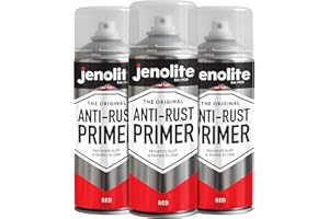 3 x JENOLITE aerozol do podkładu antykorozyjnego - czerwony - 400 ml (czerwony podkład tlenkowy - wysoka ochrona przed rdzą i korozją)