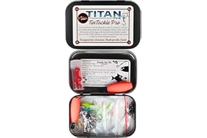 TITAN PPE TinTackle Pro – Compact Survival Fishing Kit with Mini Finger Reel | Ultralight Emergency Fishing Gear for Camping, Hiking & Outdoor Survival