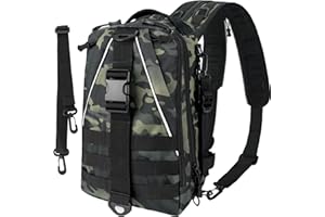 THKFISH Sac à Dos de pêche avec Porte-Canne Sac à Dos extérieur avec bandoulière Amovible 10L Sacs à Dos de randonnée pour la pêche Camping, pour 3 * 3600 Cas de pêche