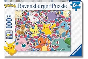 Ravensburger - Puzzles XXL Pokemon | Puzzle 6 Anni In Su | Puzzle 100 Pezzi Per Bambini Da 6 Anni In Su | Puzzle Bambini 36 X 49 Cm | Puzzles stitch bambina