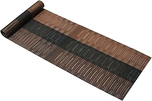 Famibay Tischläufer Braun Abwaschbar Tischläufer Plastik Kunststoff Tischläufer Hitzebeständig PVC Tischdecke Tischschutz