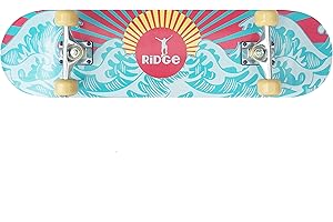 Ridge Skateboards - 32" x 8" cóncavo - Tabla completa de skate de surf