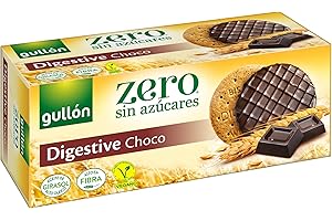 Gullón Galleta Digestive Chocolate, ZERO sin azúcares, Caja 270g
