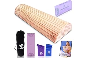 EKYLIA Tronco Propiocepcion Suelo Pelvico Eutonia 5P con Accesorios y Ejercicios, Medidas Oficiales (50 x 16.5 x 7.5 cm), Kit Tronco Propioceptivo Madera Suelo Pelvico