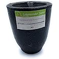 Aone Salamander Clay Graphite Crucible A2-2.5Kg for High Temperature Casting, Refining, Melting of Gold, Silver & Metals for Goldsmith, Metallurgy, Foundry, Bullion, Refinery, Metalsmith, Model Making