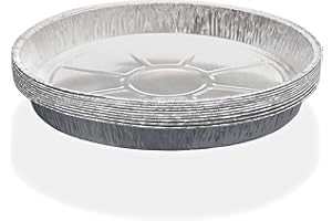 Premium Products Corp. Disposable Drip Pans - 10 Pack -11 Inch by 1 Inch Medium Round Drip Pans - Perfect for Medium, Small & MiniMax Big Green Egg, Kamado Joe Style, Acorn & Weber Grills & Smokers