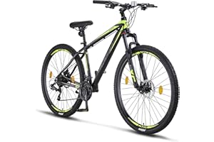 Licorne Bike Diamond Premium rower górski z aluminium, rower dla chłopców, dziewcząt, mężczyzn i kobiet, 21-biegowa przerzutka, hamulec tarczowy, rower męski – regulowany widelec przedni 26, 27,5 i