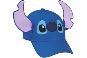 Disney Gorra Stitch con Orejas 3D, Gorra Niña Stitch Sombrero Mujer Chica Adolescente Niños Proteccion Solar Playa Verano Accessorios Oficial Divertidos Talla Unica Azul