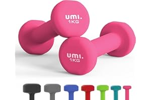AMAZON BRAND - UMI Umi Weights for Women Men,Hand Weights for women,Dumbbells Pair 1kg 2kg 3kg 4kg 5kg Grip- Comfortable to Hold Used for Push ups