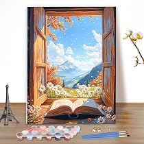 MEIYUDA Peinture par numéros - Paysage naturel pour adultes - Kit de peinture à l'huile numérique sur MEIYUDA Peinture par numéros - Paysage naturel pour adultes - Kit de peinture à l'huile numérique sur