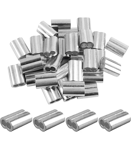 JUGUTA Aluminium Seilklemmen Set | 150 Stück 2mm Pressklemmen | Für Drahtseile & Kabel