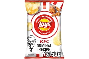 ‎LAY'S Lay's KFC Kentucky Fried Chicken - Knusprig gewürzte Kartoffelchips für eine gelungene Party (9 x 150 g)