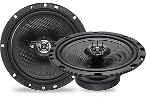Caliber Haut Parleur Voiture - 2X Enceinte Voiture 120W - FM - SD - USB - AUX - 30 mm Mylar Dome Tweeters - Noir - 6,5 Pouces