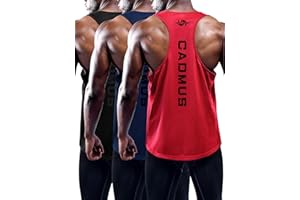 Cadmus Men's 3 Pack Black Sleeveless Fitness Top